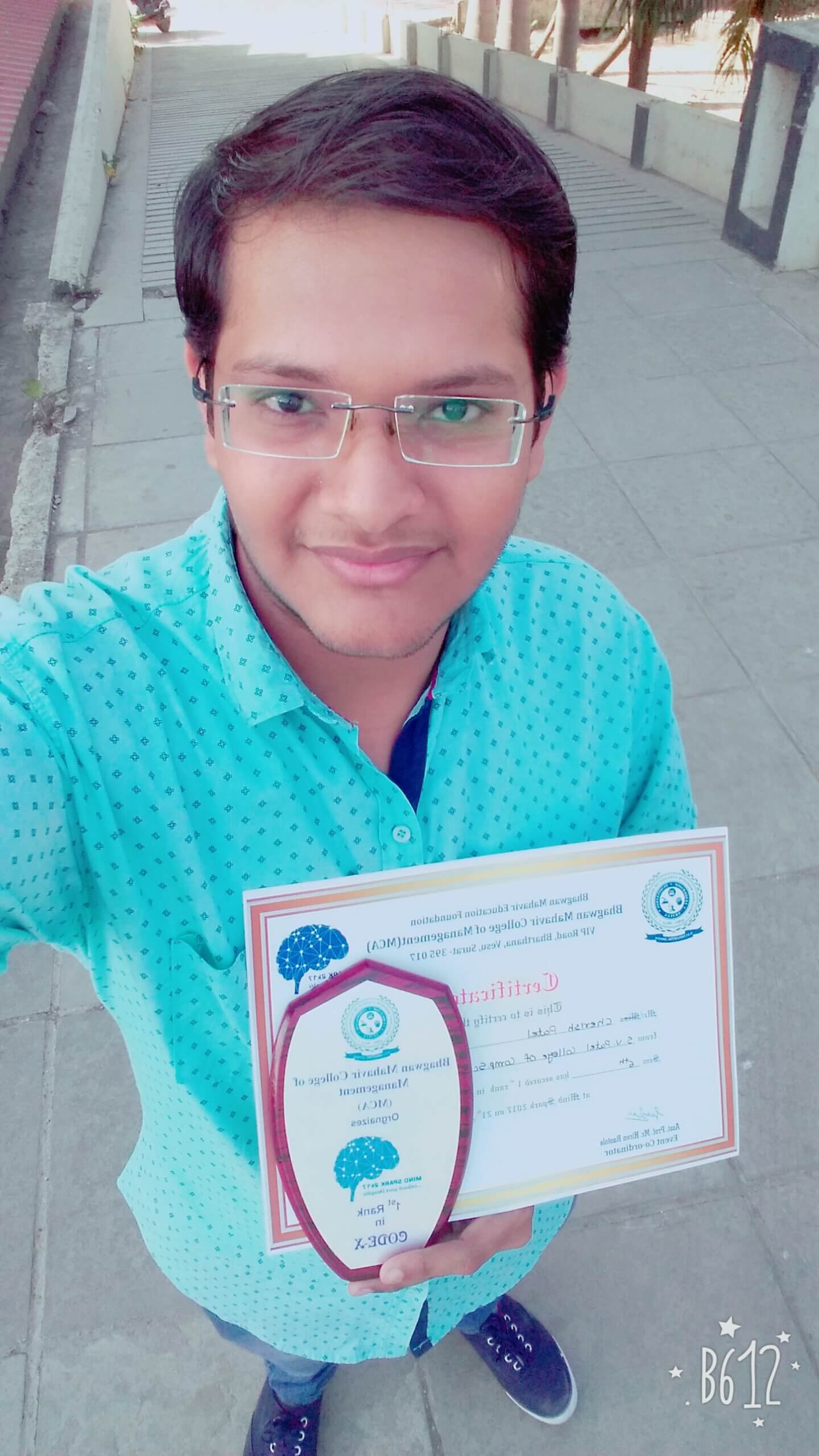1st Rank in Code-X Competition